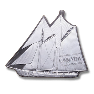 Real Shape Iconic Canada: Bluenose Schooner - Pure Silver Piece